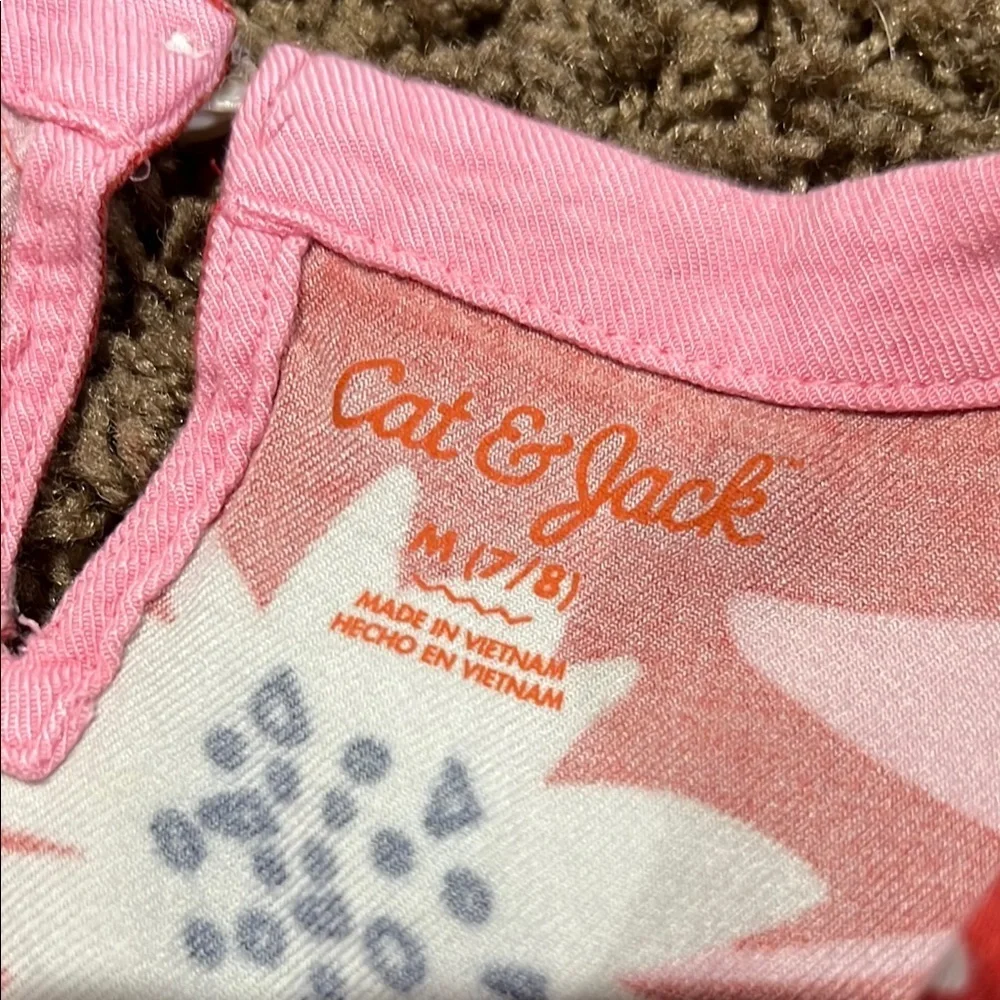 Cat & Jack Red Floral Kids Dress